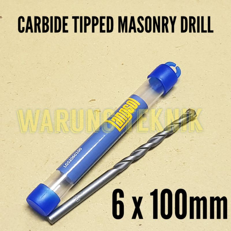 LANGSOL MATA BOR BETON CARBIDE TIPPED MASONRY DRILL 5 6 8 10 12 MM