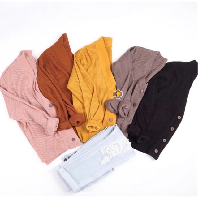 1KG MUAT 5PCS | WILLY CARDIGAN RAJUT / KARDIGAN RAJUT KANCING / CARDIGAN SELEBGRAM