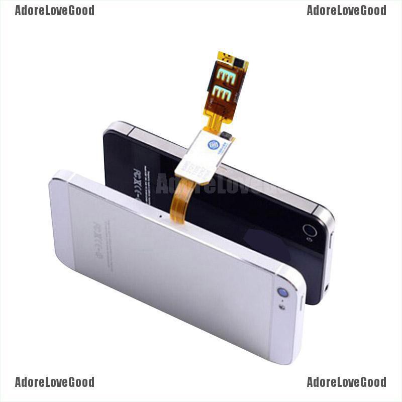 Alg Dual Sim Card Double Adapter Convertor For Iphone 5 5s 5c 6 6 Plus Samsung Shopee Indonesia