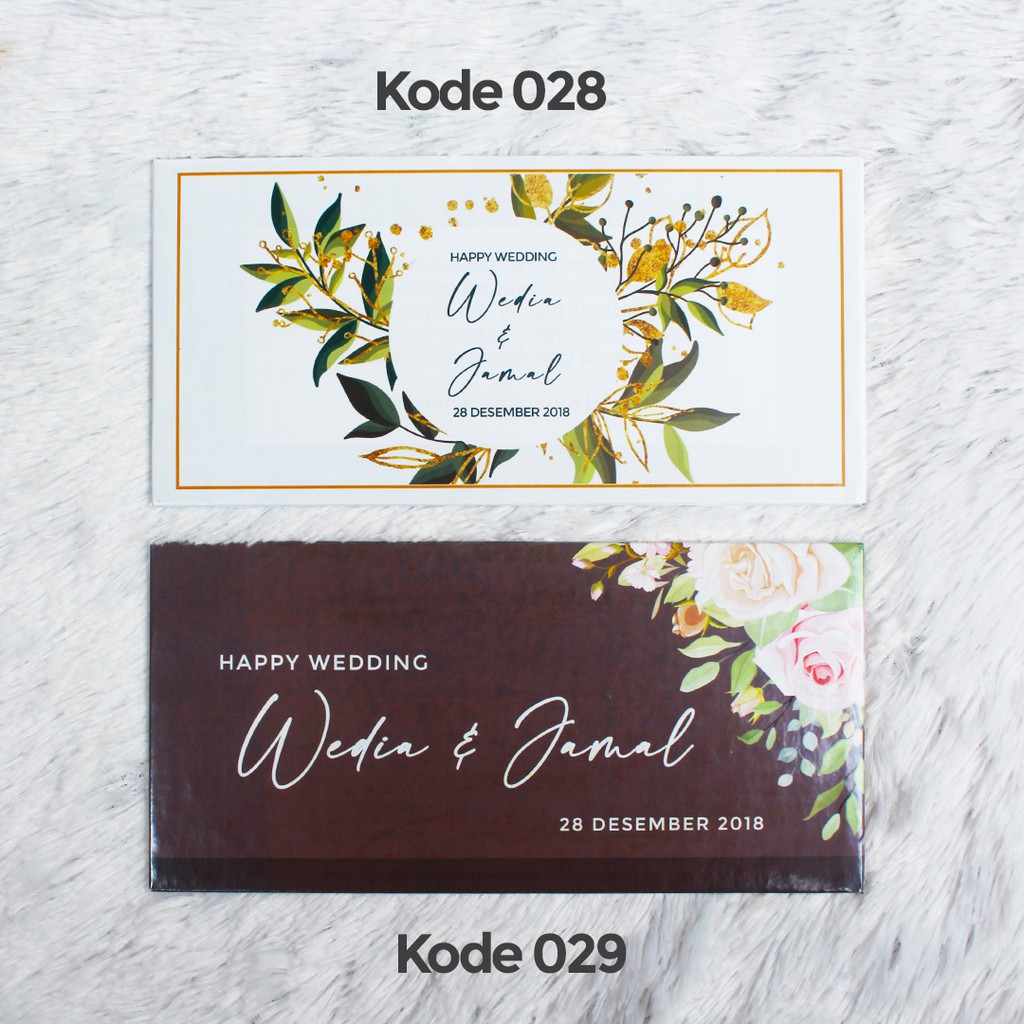 Kartu Ucapan Pernikahan Hardcover Tropical Vibes Kode 028 dan Kode 029