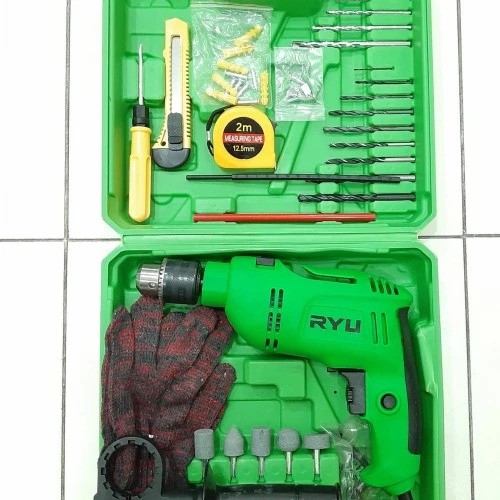 BOR RYU 13MM KOPER RYU Impact Drill 13mm SET 27pc / bor set / mesin bor 13mm set RID13-1REB