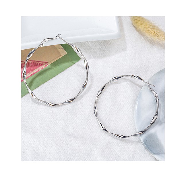 LRC Anting Tusuk Fashion Large Big Hoop Earrings F5447X