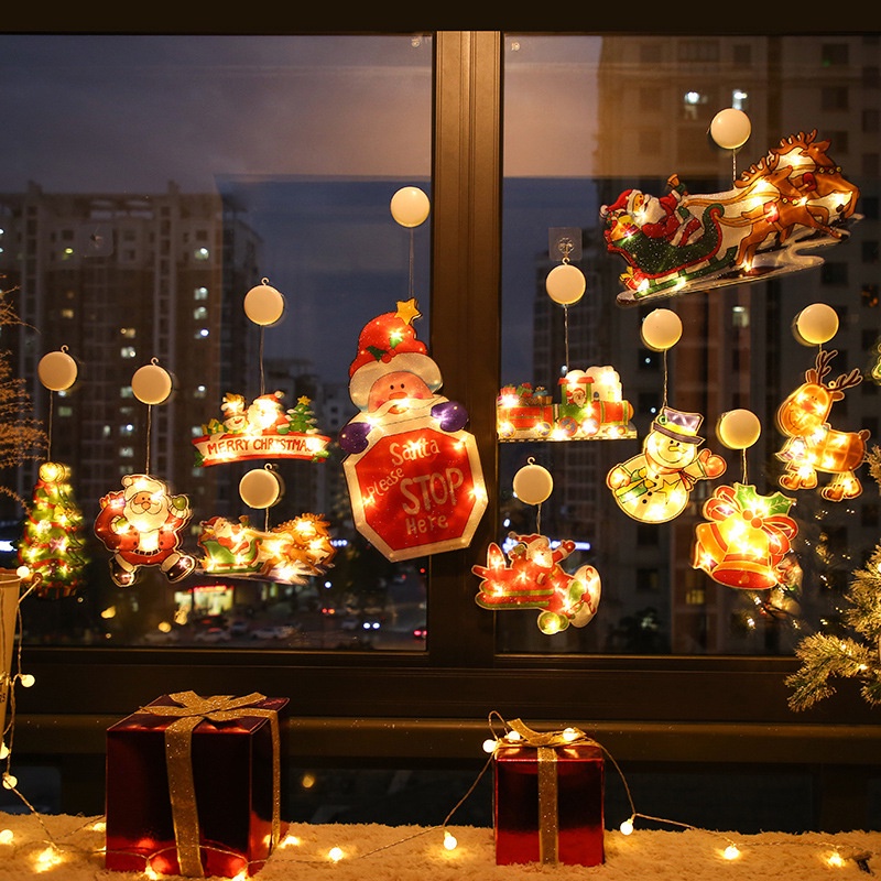 [Christmas Products] Christmas LED Window Suction Cup Hanging Lights