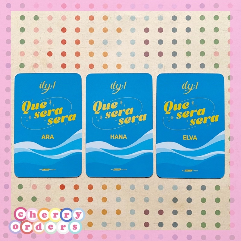 ILY:1 Photocard Benefit MyMusicTaste MMT : Que Sera Sera Ara Hana Elva