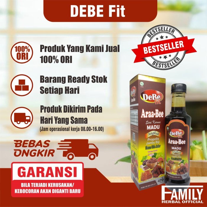 

Sari Kurma Madu Angkak Propolis DEBEFIT Madu Tipes Tipus Demam - 470gr