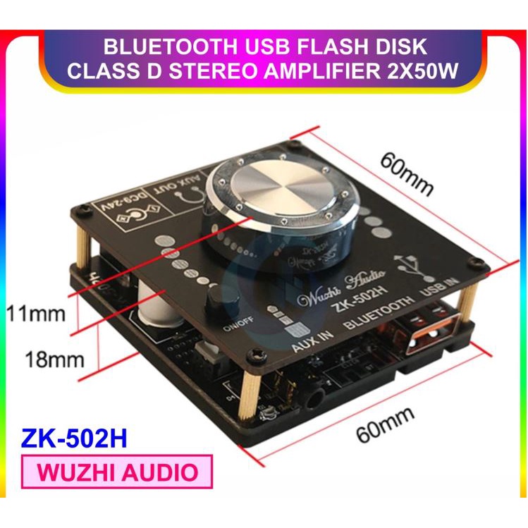 TPA3116 Bluetooth Amplifier Class D 2x50W Class D Amplifier ZK-502