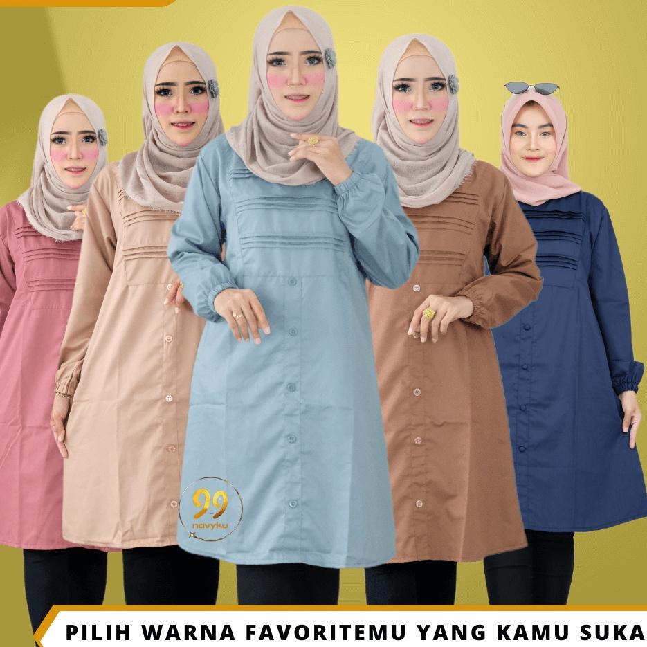 Baju Tunik Polos Bahan Katun Toyobo Premium Muslim Wanita2021 Kekinian Santri Remaja A4 ◦ Kul31au22ᴰ