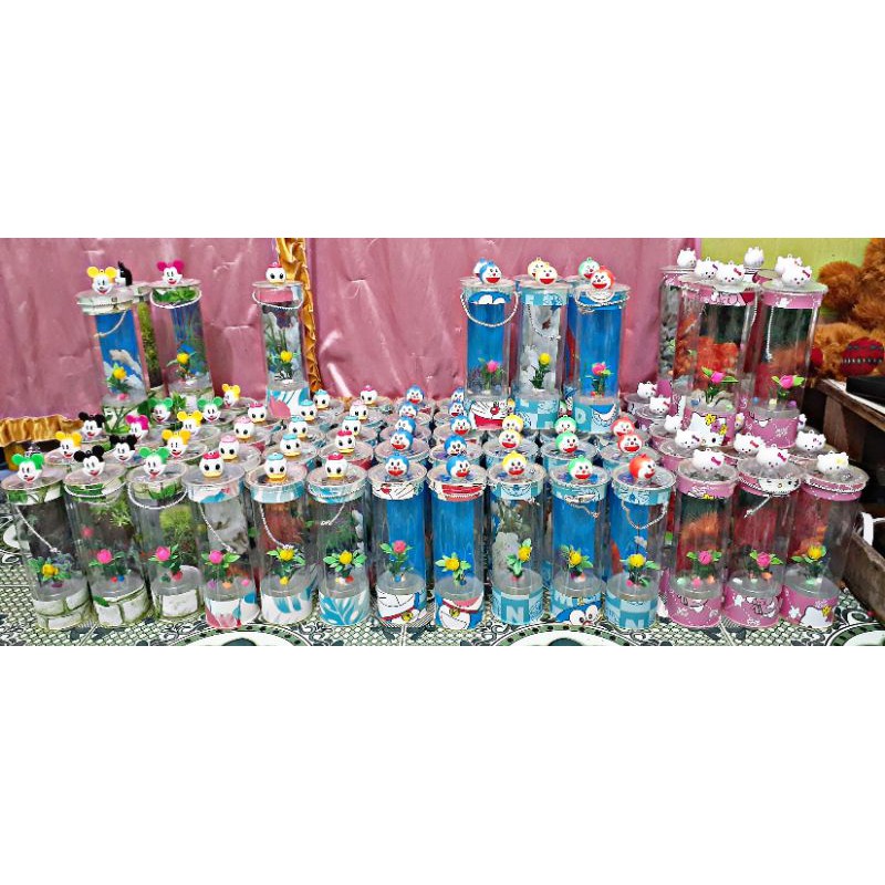 paket 6pcs aquarium mini/aquarium ikan cupang/aquarium mika tabung