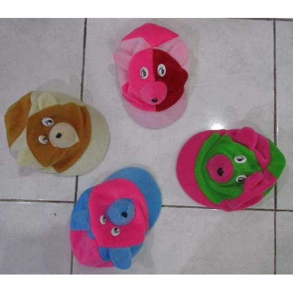 Topi Bulu Karakter Panda Warna Lucu Bayi Balita Anak