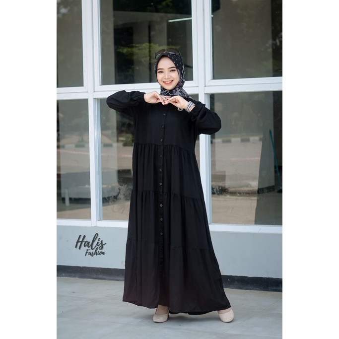 DRESS TWILL ORI BY HALIS SANIA ADIVI ADILA VEE EXCLUSIVE LOOK CANDA SERUT Susun umrah haji lebaran ramadhan