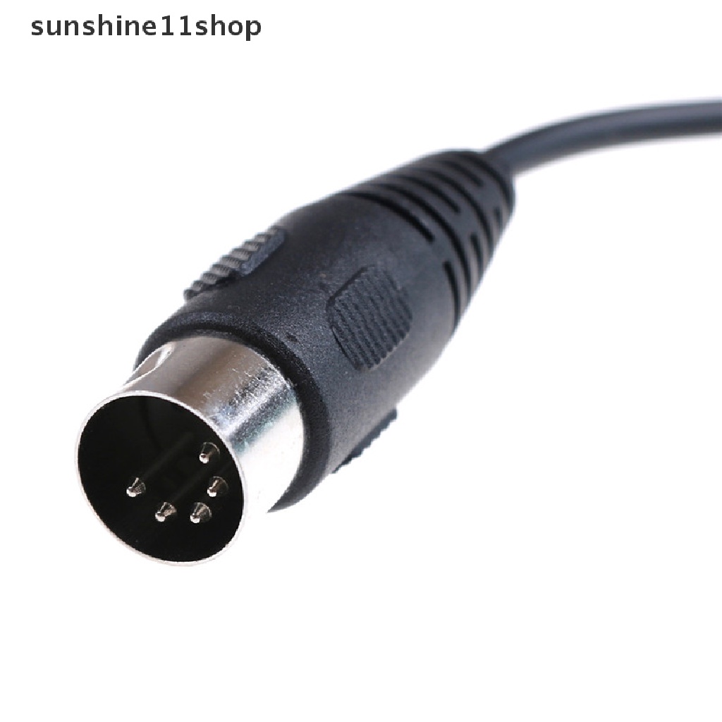 Sho 1x Kabel Audio Din 5 Pin Din MIDI Male Plug Ke 3.5mm Male Stereo Jack 50cm 0.5m N