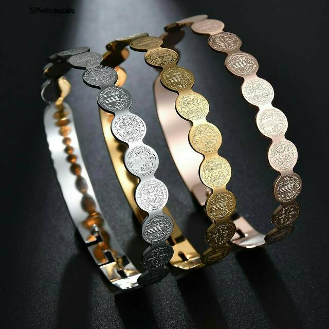 Gelang katholik wanita rohani titanium anti karat