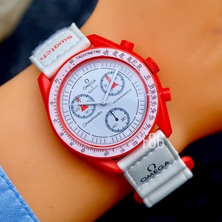 Jam Tangan Unisex Chrono Variasi Planet Moonswatch Tali Velectro #4