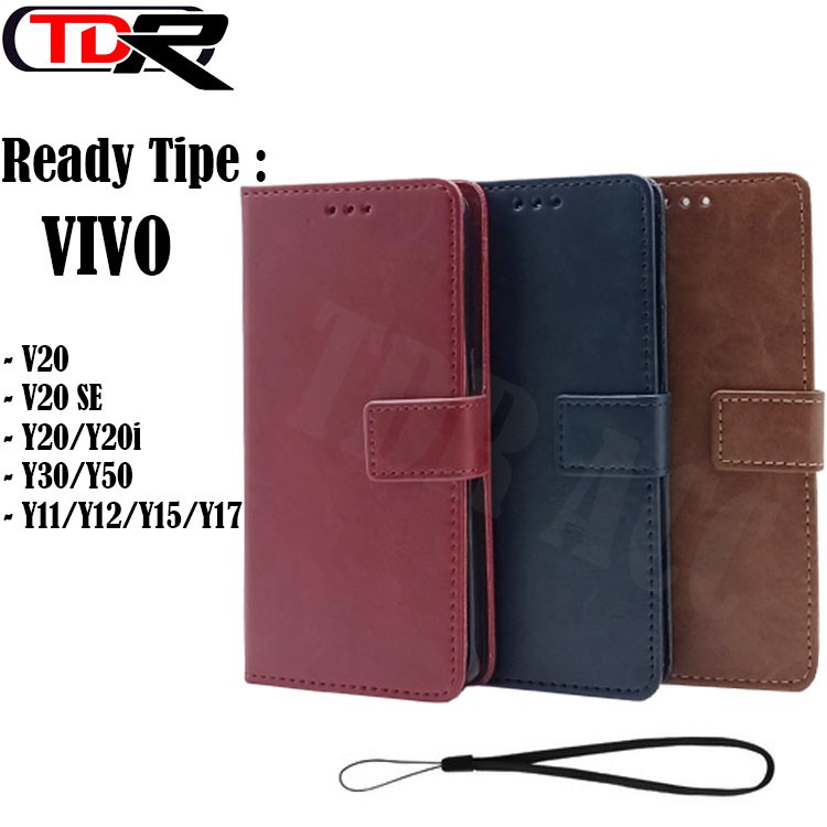 CASE FLIP KULIT - SOFTCASE VIVO V20/V20 SE/Y20/Y20I/Y20S/Y12S/Y30/Y50/Y91C/Y1S/Y51 2020/V21/Y53S/Y51A/Y21/Y21S/Y33S/Y15S/Y16/Y35 2022/Y22 2022