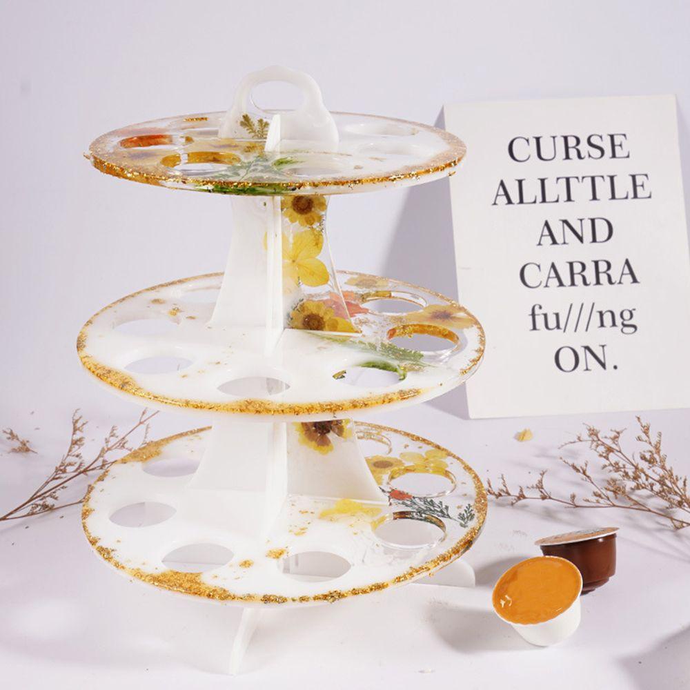 Preva Cetakan Resin Ornamen Rumah Cetakan Silikon Crystal Dessert Tray