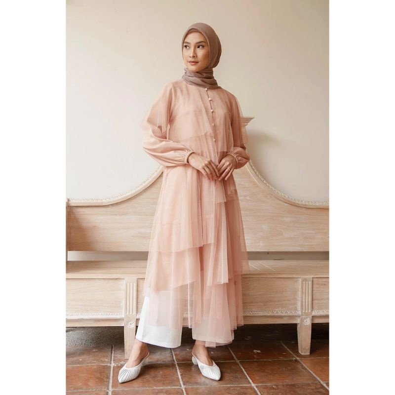 Hawa Peach Puff Tunic Hijabchic