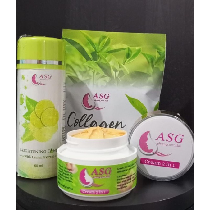 PAKET FLEK/KUSAM/JERAWAT cream BPOM BY ASG GLOW BONUS MASKER