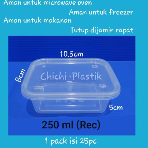 1.1 Brand  Thinwall food container 250ml kotak/Tempat penyimpanan makanan/Cup salad/Cup puding/ Dess
