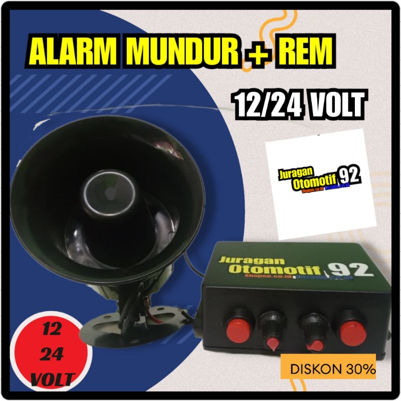 modul alarm mundur awas dan rem mobil 12 24 VOLT