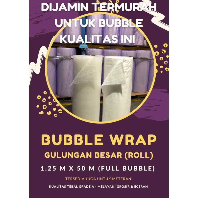 

[DIJAMIN TERMURAH KUALITAS PREMIUM]Bubble wrap packaging packing roll bening putih supplier semarang