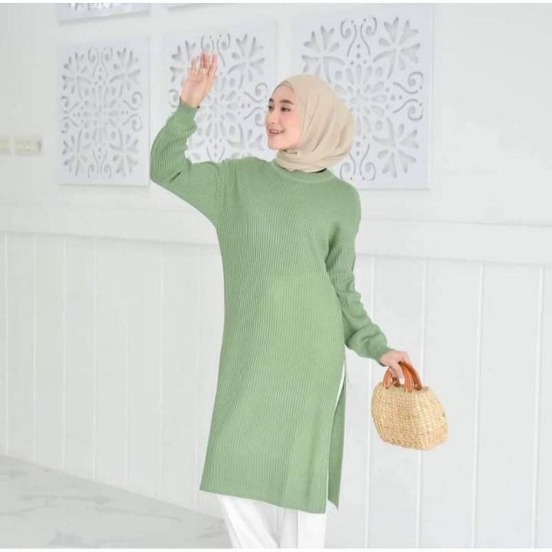 Dress Rajut | Atasan Wanita Rajut Halus | Andini Dress Tunick