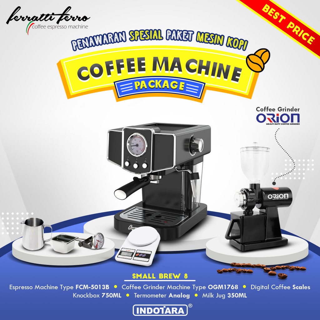 Paket mesin kopi Espresso Small Brew 7 - 8 - 9