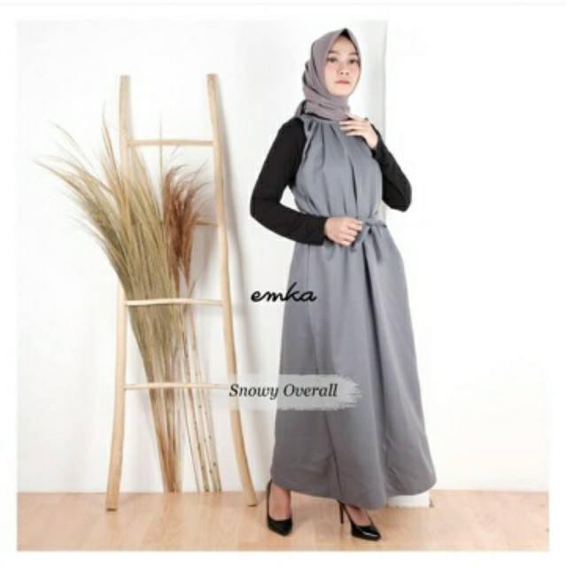 Snowy overall | Bahan moscrepe | By Emka