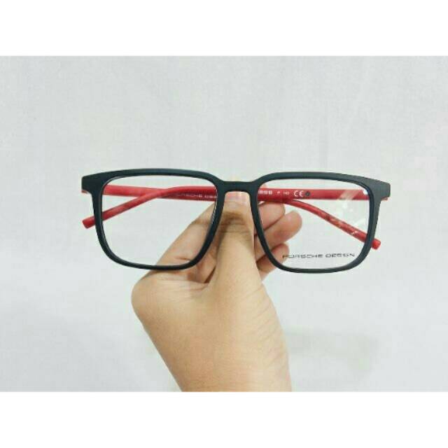 Kacamata frame baca minus plus pria wanita porsche design 8298 TR merah