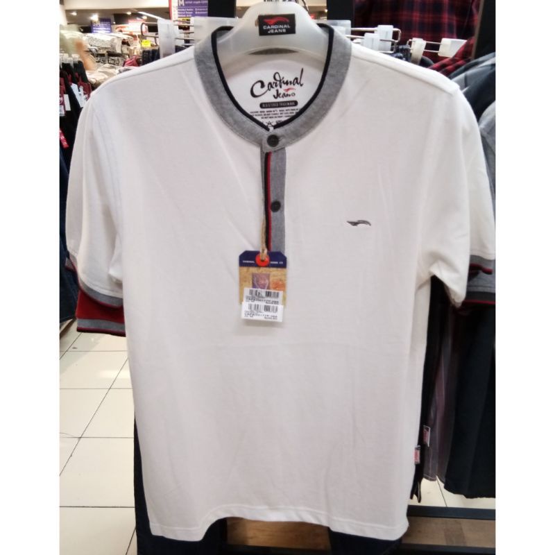 Kaos Polo Shirt  Pria Cardinal  Jeans Original Mens CAPAI00177P 08A Putih