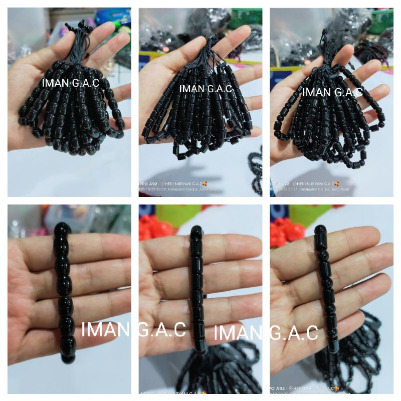 Gelang limbad hitam, helang limbad persegi bulat hiyam.gelang peria &amp; wanita