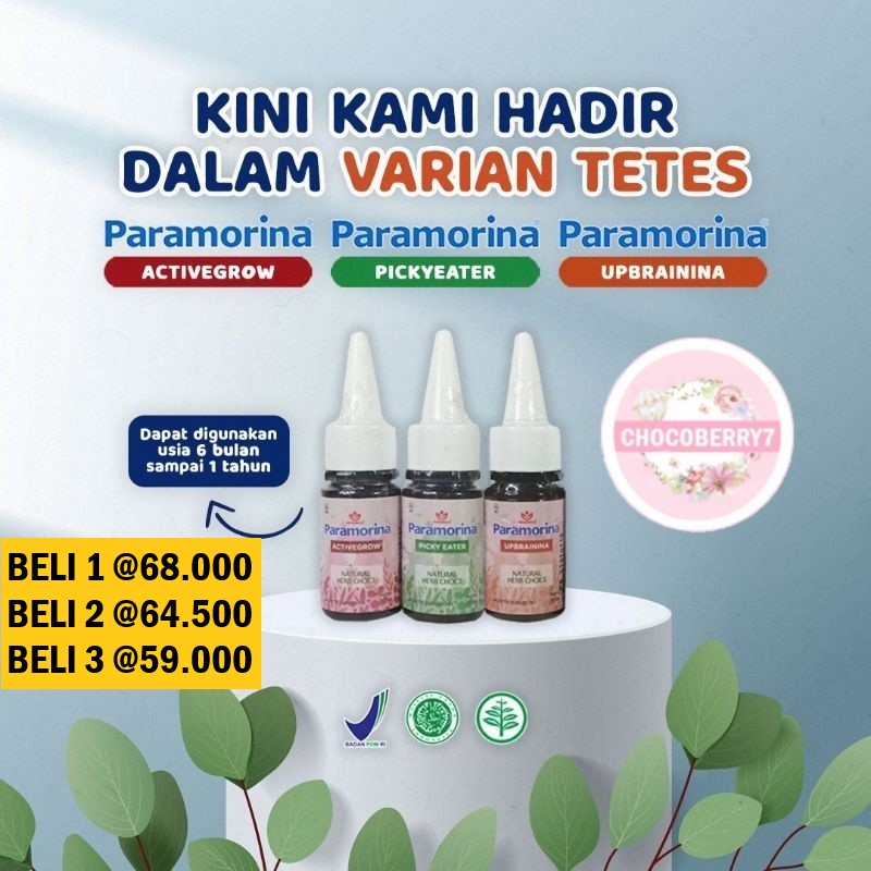 Paramorina Madu Tetes / Drop Herbal untuk Bayi  6 Bulan s/d 1 Tahun isi 30ml Vitabumin Madu Anak