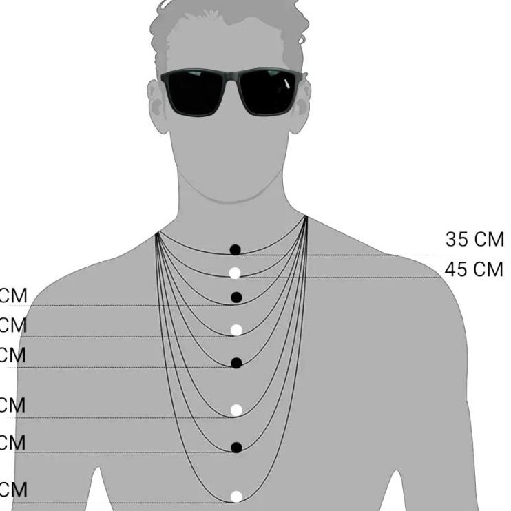 Terpercaya Kalung Rantai Pria Titanium Silver Perak 316L Original Anti Karat