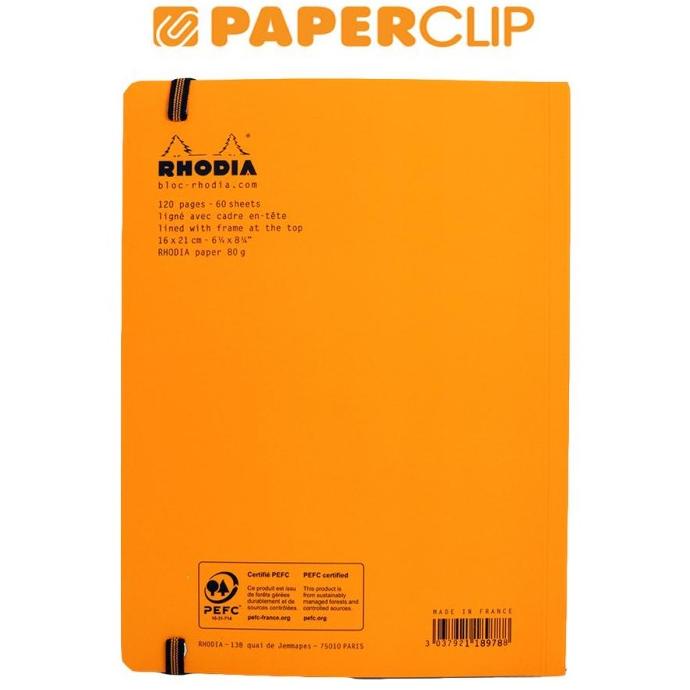 

NOTEBOOK RHODIA UNLIMETED A5+ ORANGE LINED 118978C