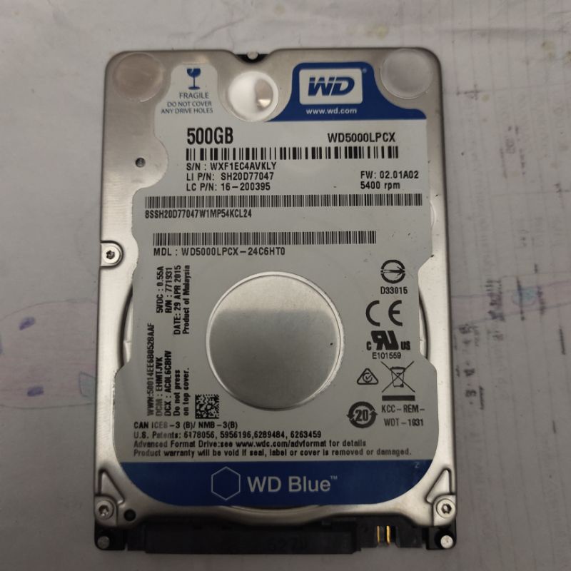 HDD laptop 500gb slim