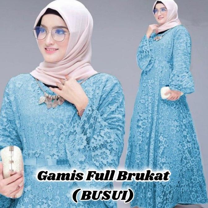 Gamis Maxi Yunita/Gamis Brukat Size M-L-Xl-Xxl