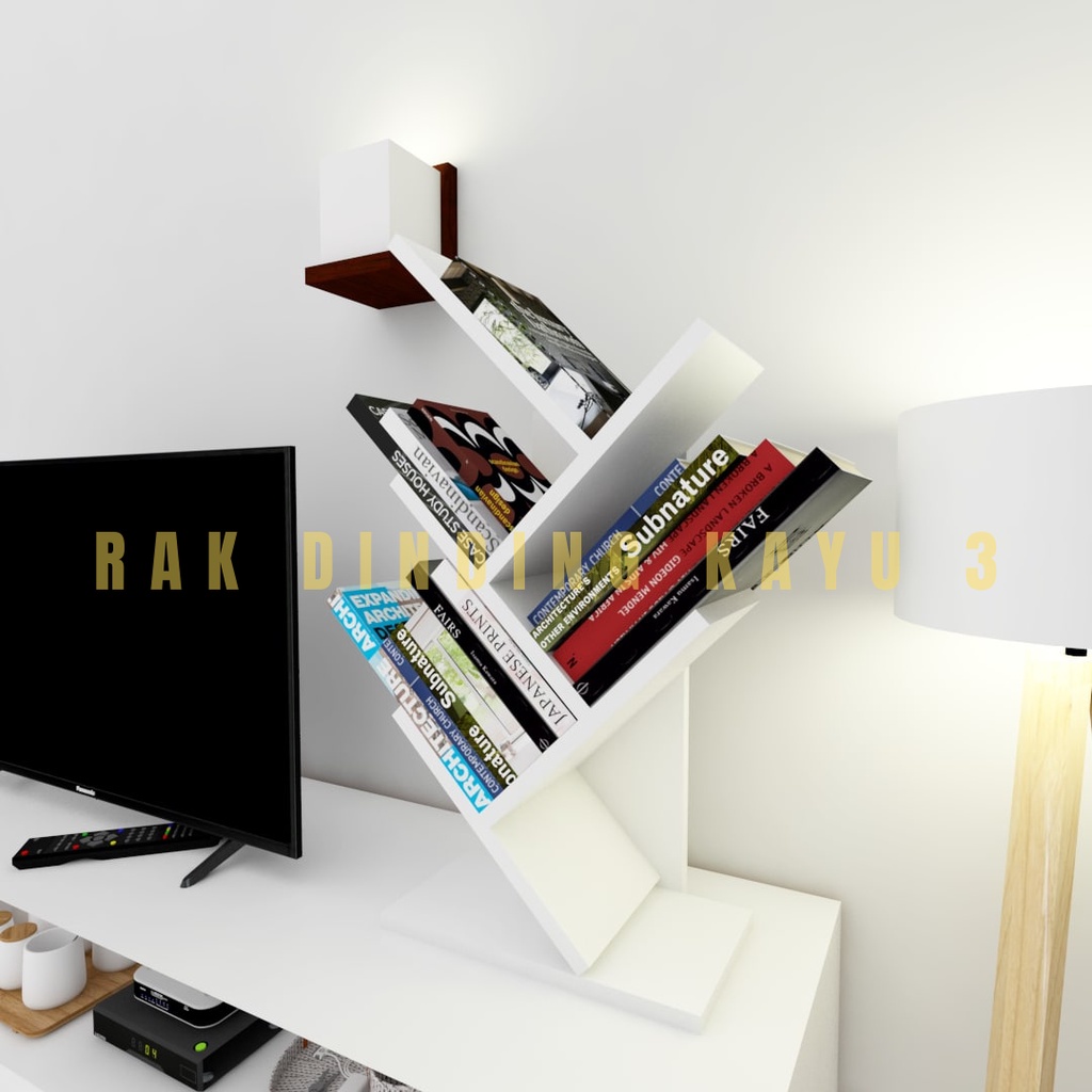 Rak Buku Kayu Gantung Serbaguna Rak Buku Minimalis Rak Buku Gantung Dinding Aesthetic Rak Hiasan Din