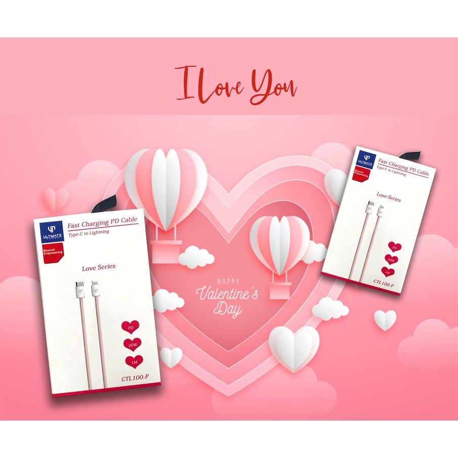 Kado Valentine kado ulang tahun Cable PD 60W Type-C to Type C Love Series