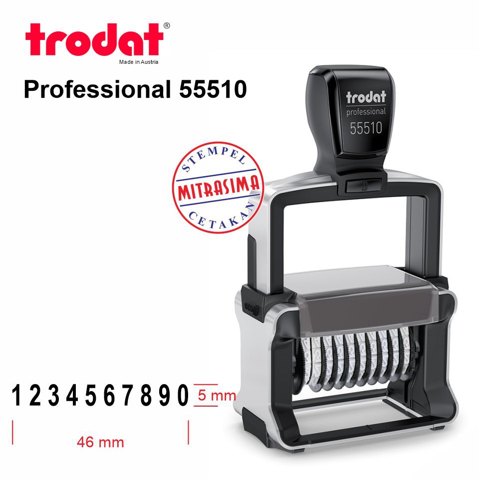 

Stempel Trodat 55510 - Trodat Professional Model Nomor 10 digit