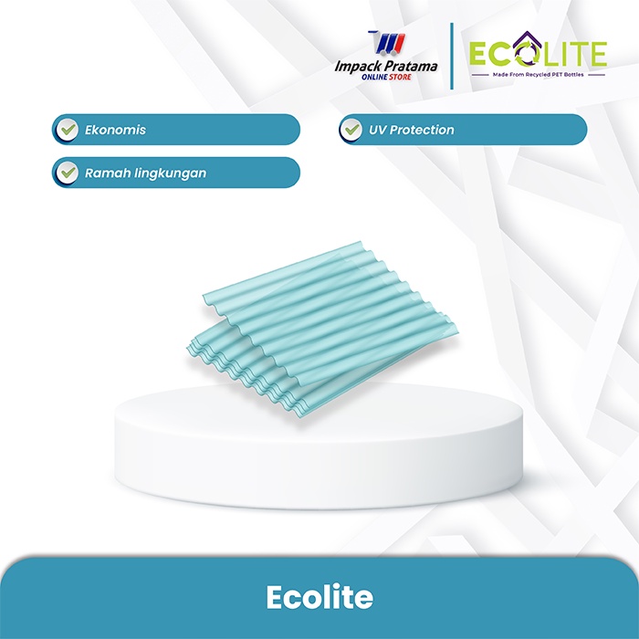 ECOLITE Tebal 0.6mm Atap PET (Polyethylene)