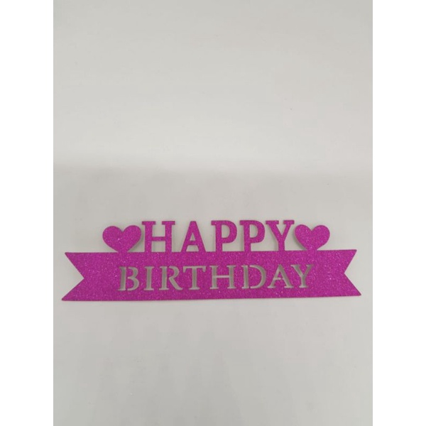 

cake topper kue happy birthday pink