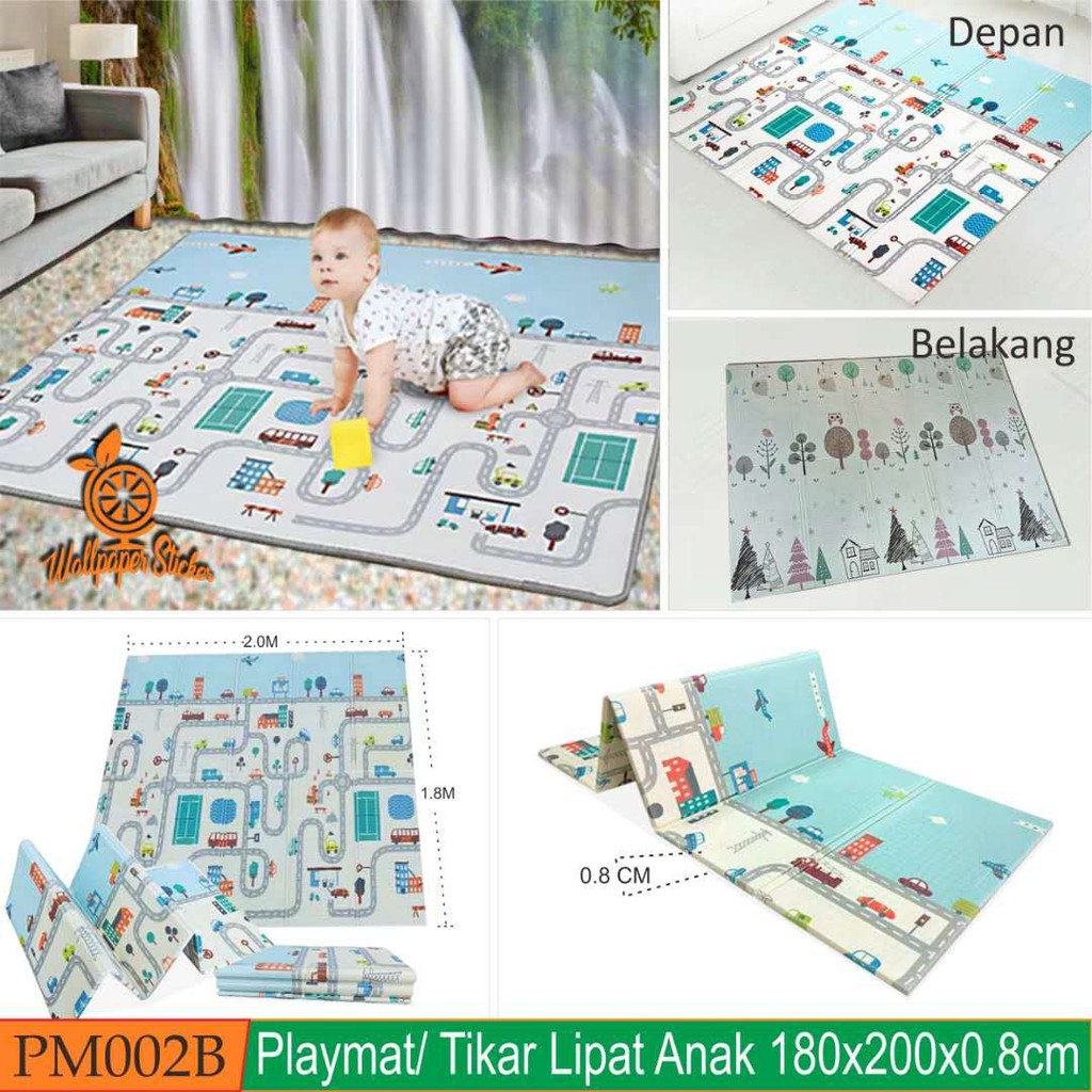 Playmat Premium Anak Bayi Lipat Karpet Kartun - MOTIF RANDOM