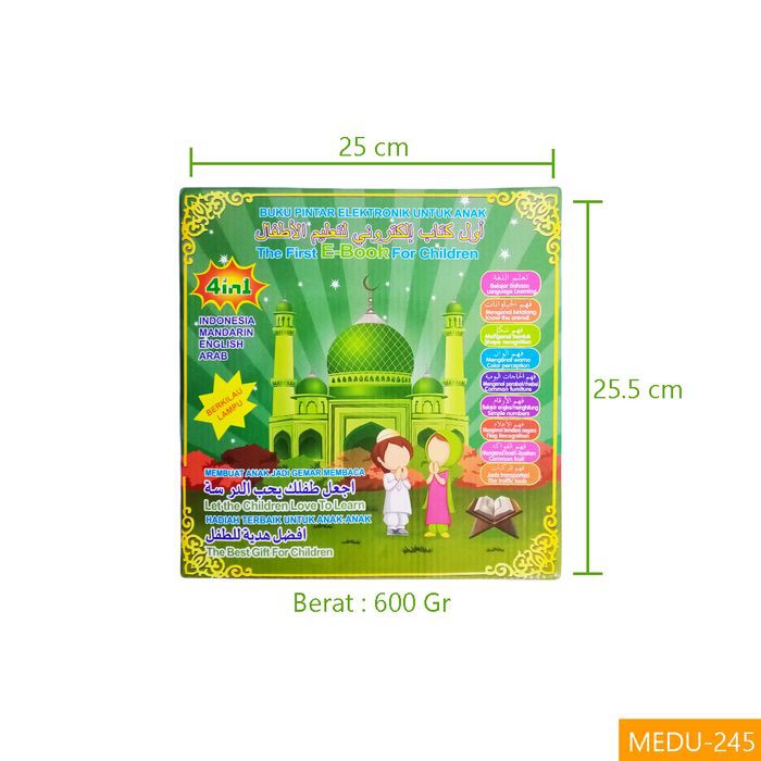 EBOOK 4IN1 playpad buku edukasi anak 4 bahasa belajar membaca - Medu-245