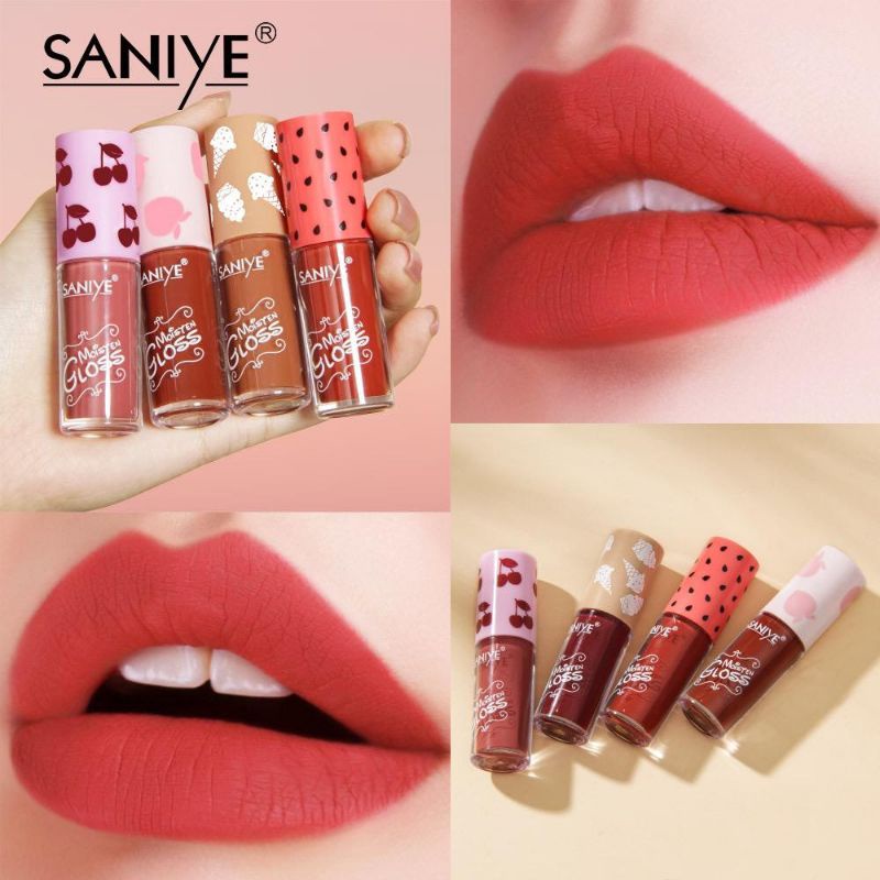 Saniye Matte Lip Tint Tahan Air Kosmetik 8 Warna