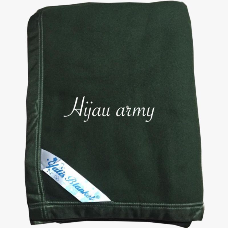 Selimut Yatis polos hotel/klinik 160x200 cm-Hijau army