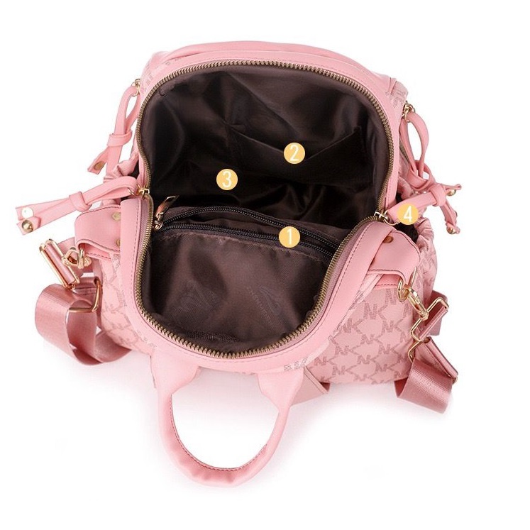 BJ16578 - COFFEE/PINK/WHITE - TAS RANSEL BACKPACK PUNGGUNG WANITA FASHION IMPORT MODIS ELEGAN TERMURAH TERLARIS TERBARU BAGSTORE JAKARTA TAS BATAM EL6578 GT1958 BQ3575 LT2224