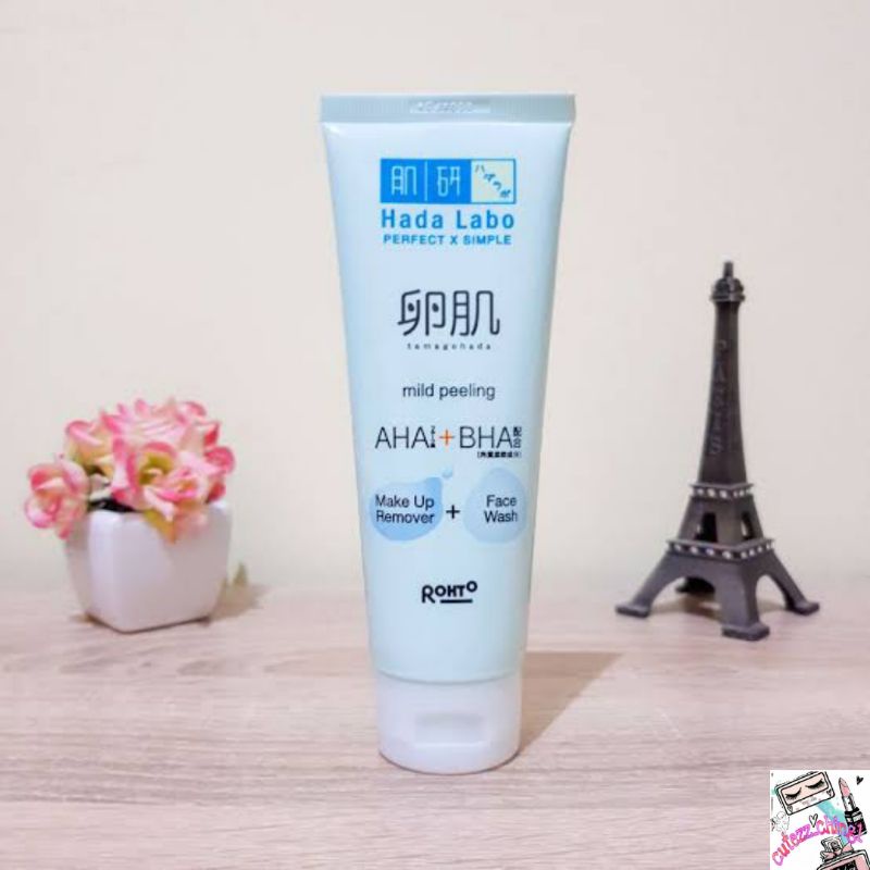 ☃Cutezz_Ching1☃Hada Labo Tamagohada Mild Peeling Make up Remover + Face Wash