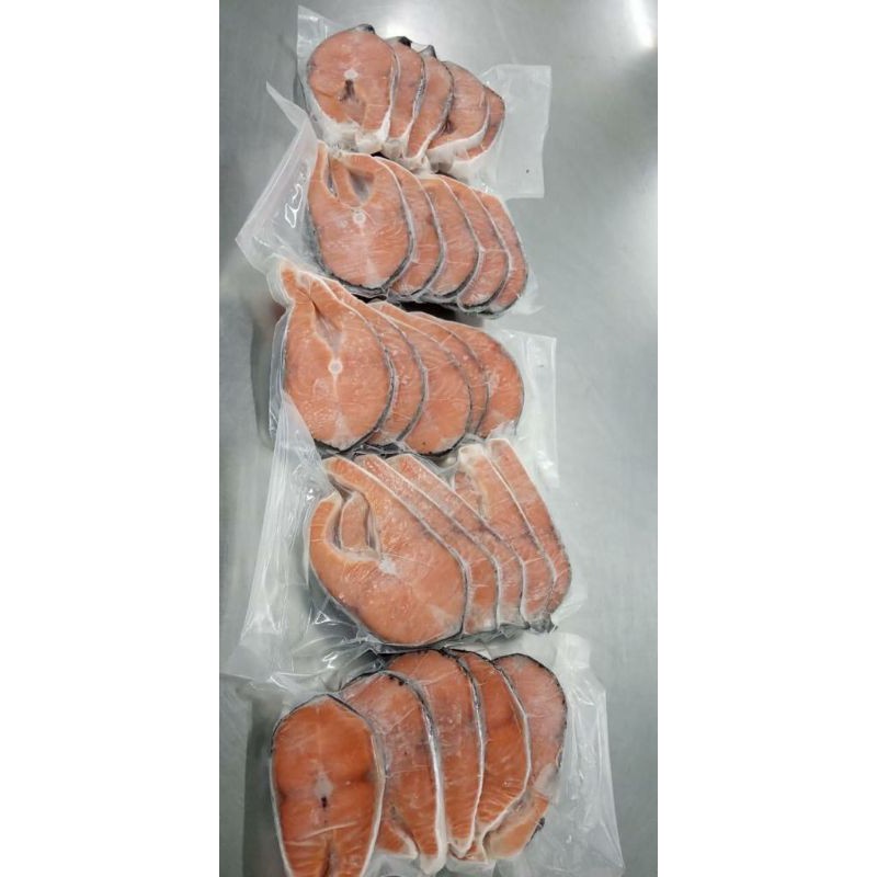 

Salmon Steak Fillet Frozen / Steak Salmon Frozen 1kg / Salmon Steak