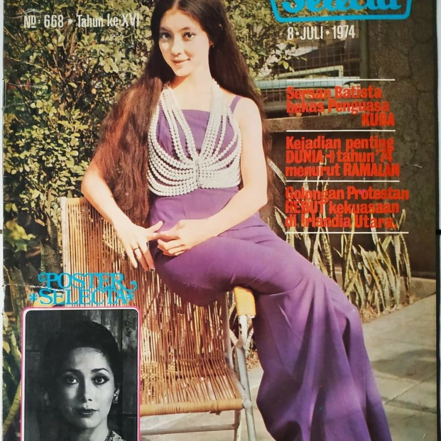 Majalah Selecta 668, 8 Juli 1974. Poster Jumbo Widiyawati.