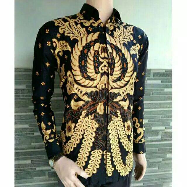 Kemeja Batik Lengan Panjang 021 Asifa Batik Hrb026 Hem Batik Murah Seno Sogan Bakung Padi Manggar Oc