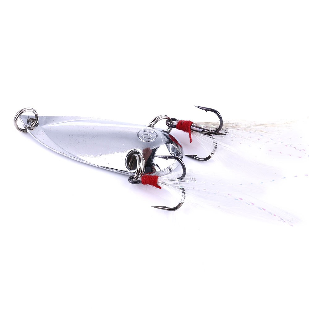 1 Pc Umpan Pancing Hard Bait Bentuk Sendok Spinner Bahan Logam Berat 10.4g